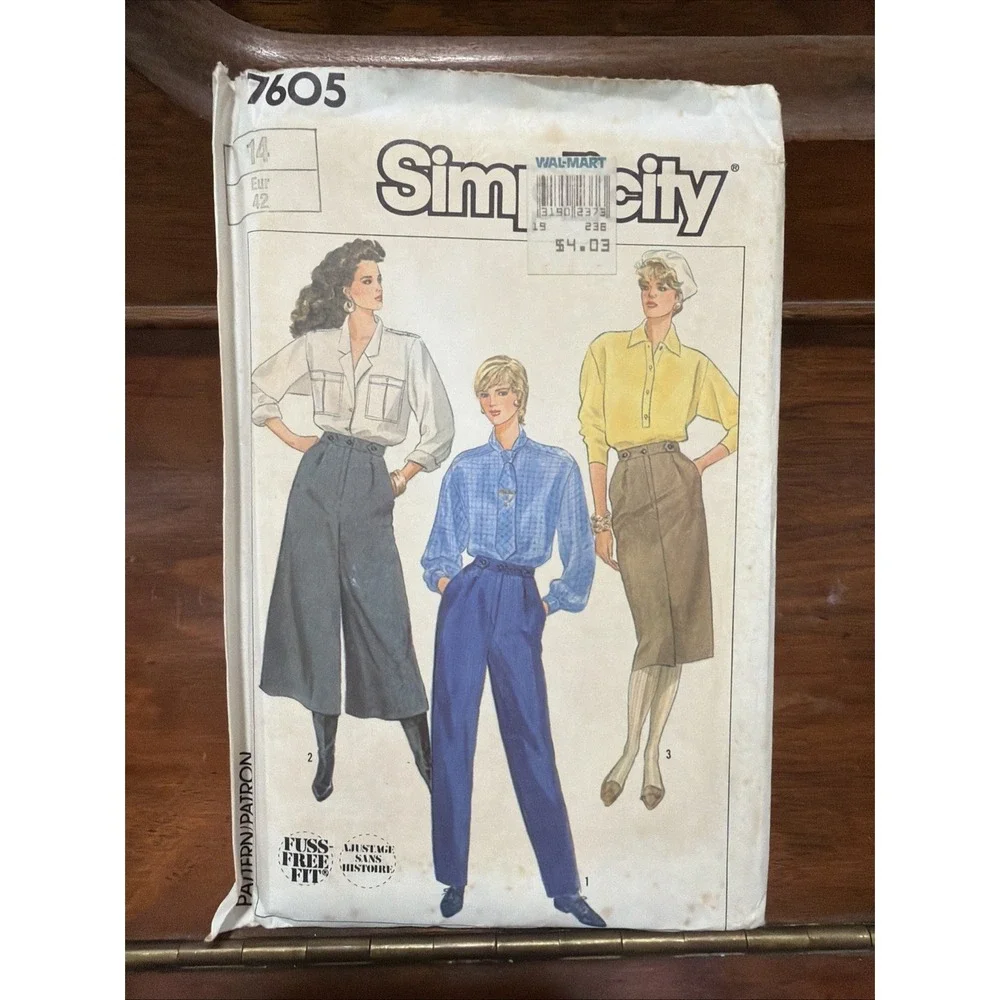 Vintage Simplicity Sewing Pattern 7605 Size 14